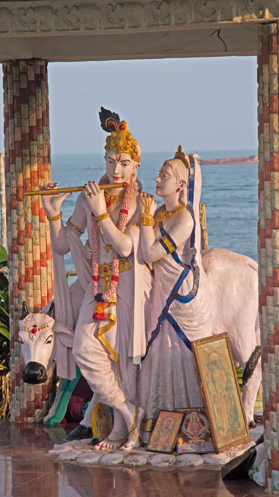 radha krishna statue
